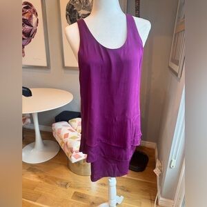 Alice and Olivia plum purple tank dress with tiers on the bottom
Size M